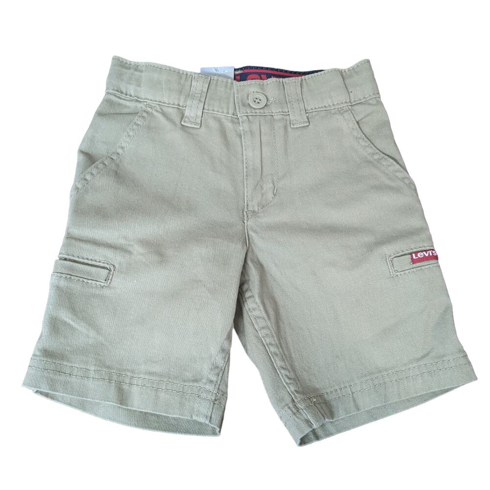 Levi's‎ Cargo Shorts Youth Boys 4 Tan High Rise Flex Stretch Below Knee Casual